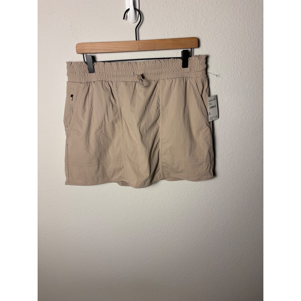 ☀️90 Degree by Reflex Trekki Blissful Journey Skort Oak Brown Seersucker XL NWT